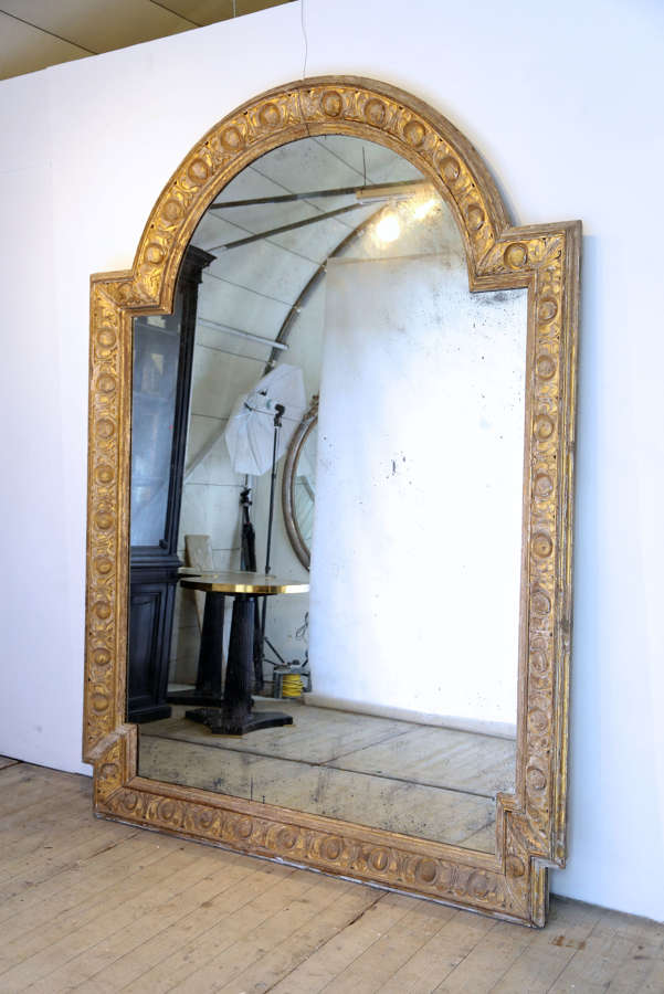 18th century French oak giltwood mirror