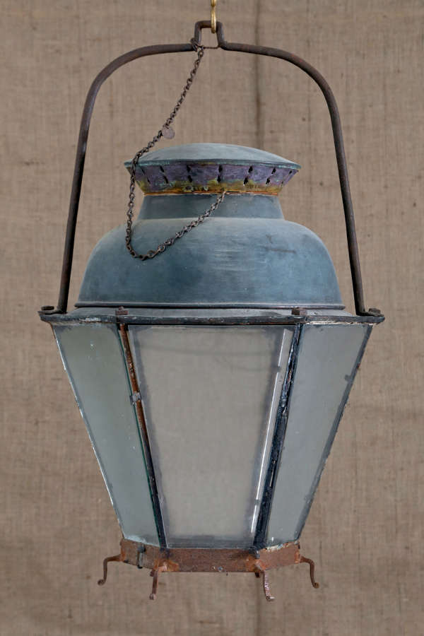 18th century French tole and copper lantern