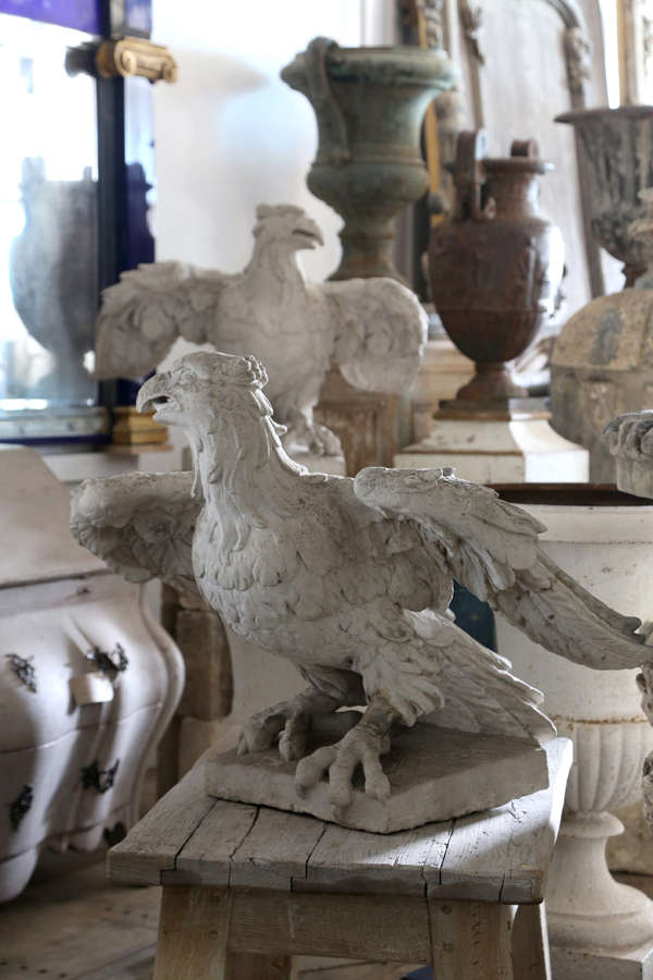 Pair of late 18th century English Stone Eagles