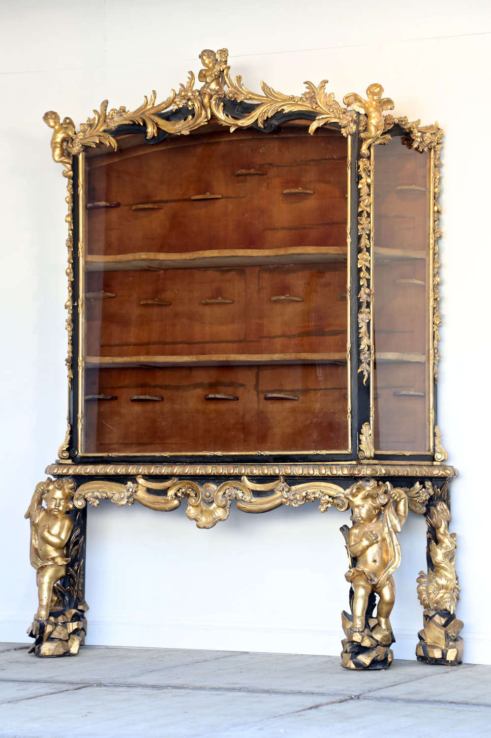 18th Century Italian Baroque Display Cabinet