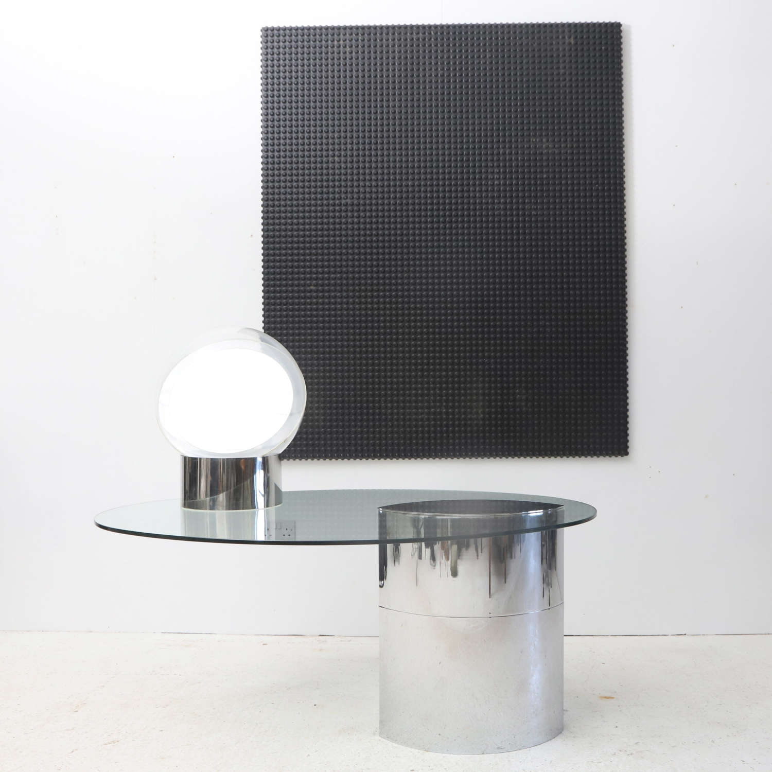 Cini Boeri Glass and Stainless Steel Table