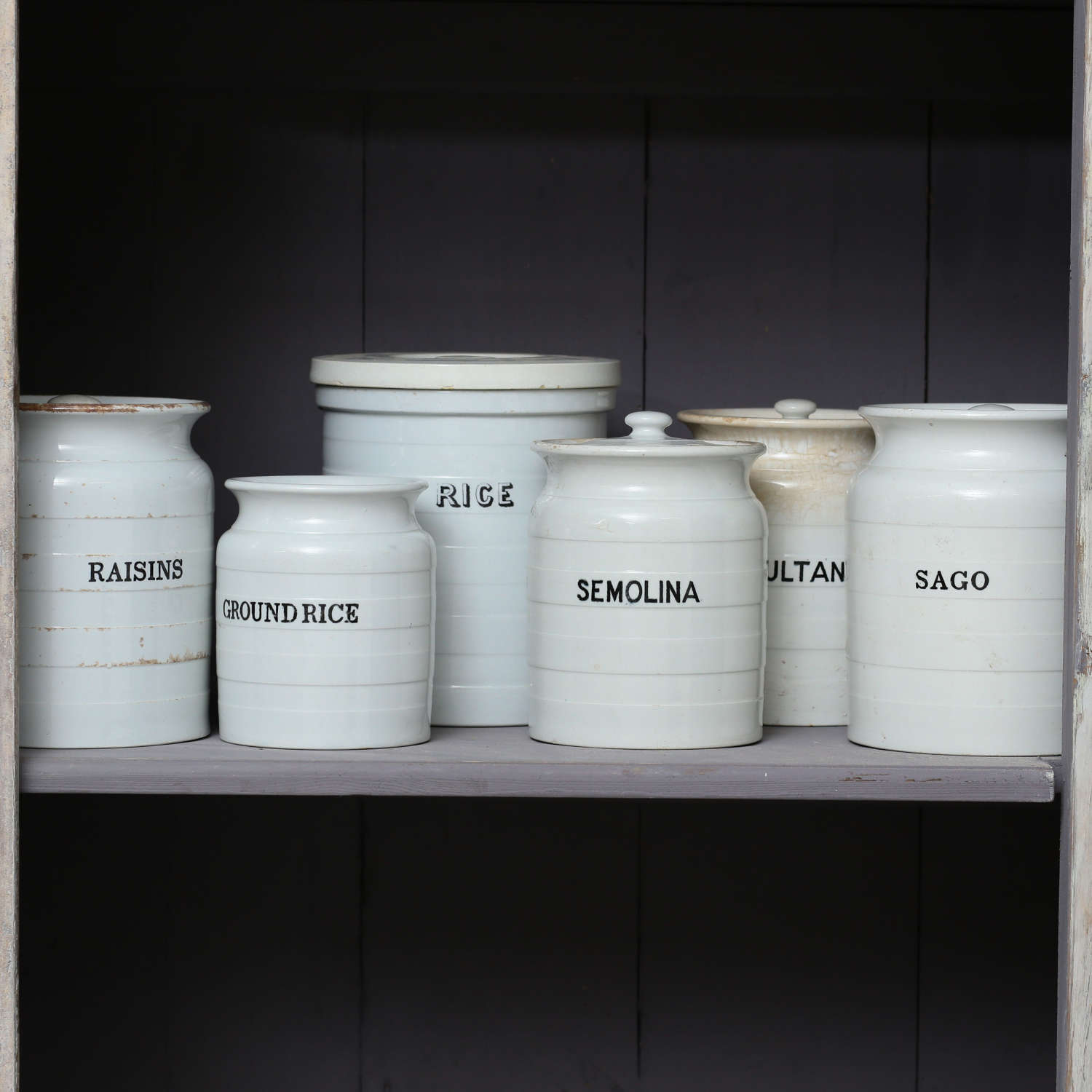 19thC Collection of Ceramic Kitchen Jars