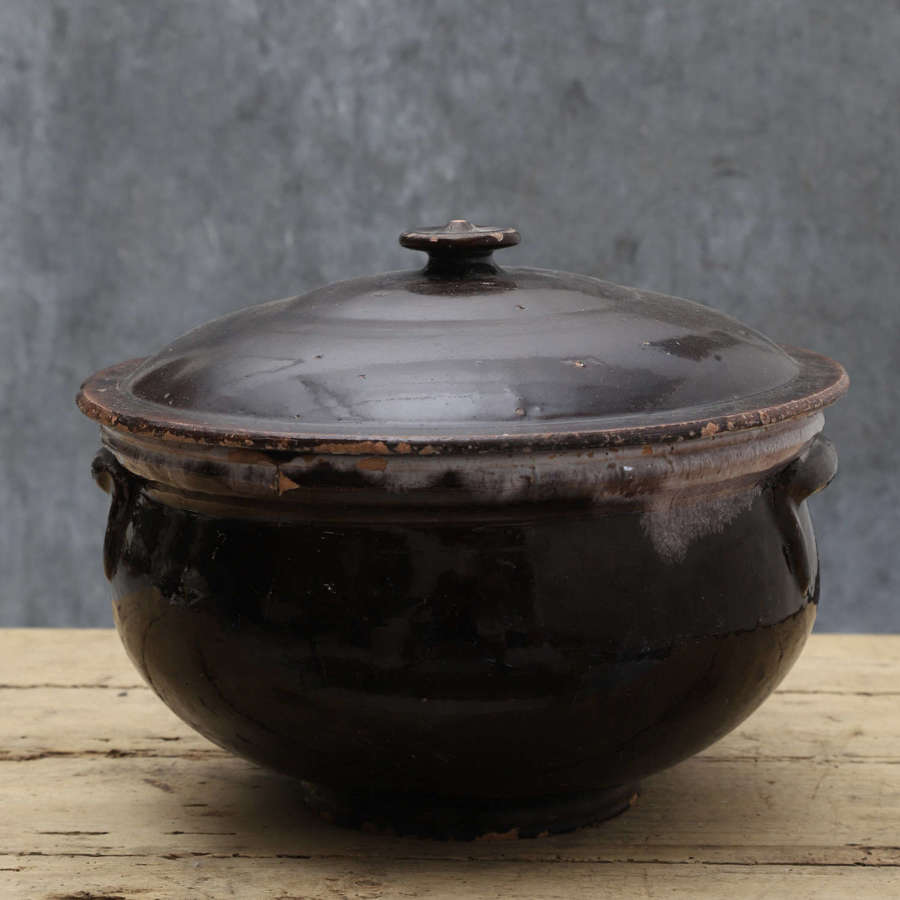 19th French Glazed Earthenware Pot