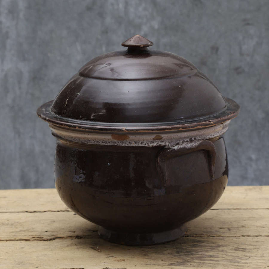 19thC French Earthenware Glazed Pot