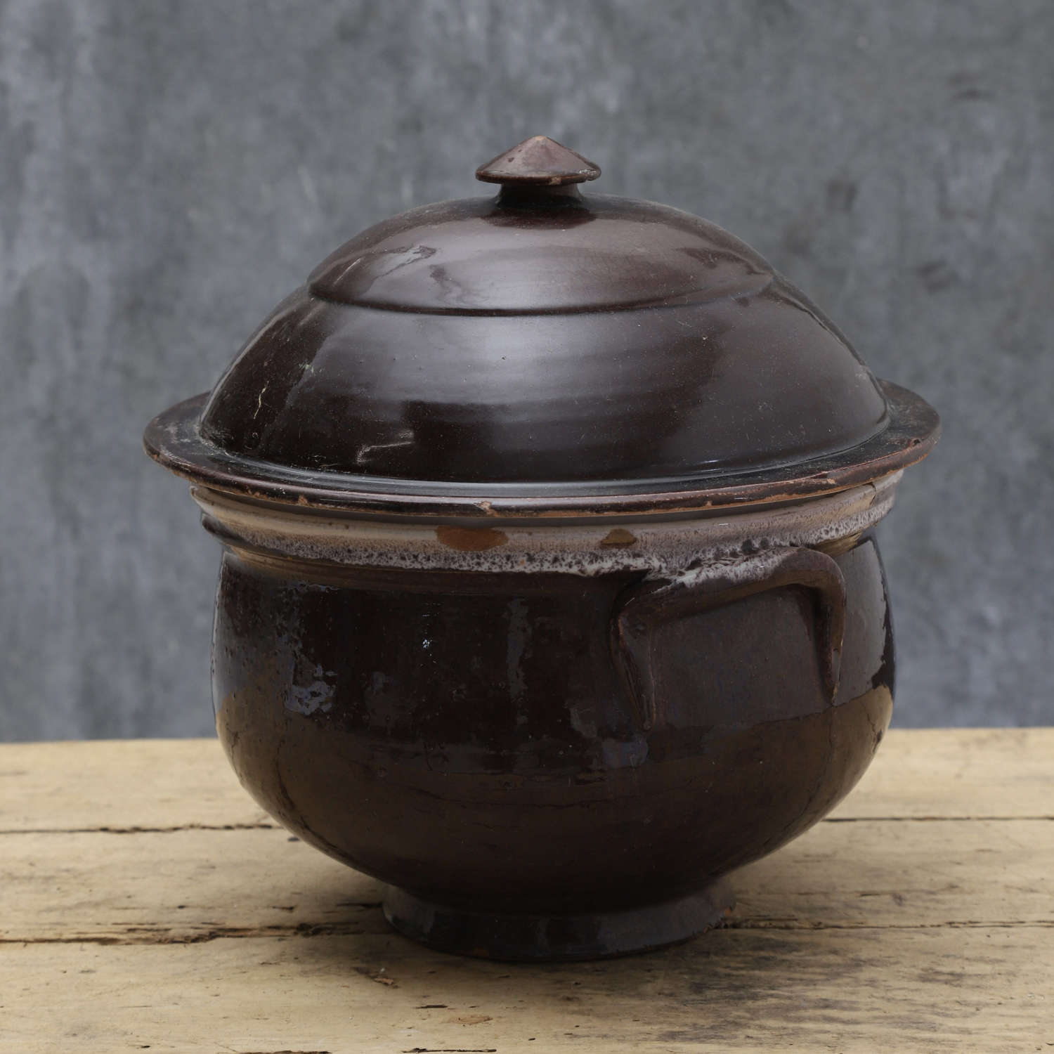 19thC French Earthenware Glazed Pot