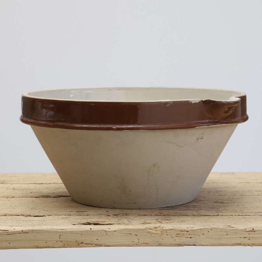 Antique French Glazed Mixing Bowl